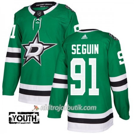 Barn Ishockey Dallas Stars Tröja Tyler Seguin 91 Adidas 2017-2018 Kelly Grön Authentic